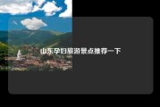 山东孕妇旅游景点推荐一下