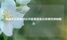 泰国曼谷夜晚游玩攻略泰国曼谷夜晚的神秘魅力