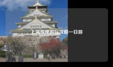 上海夜晚游玩攻略一日游