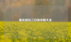 重庆游玩三日游攻略大全