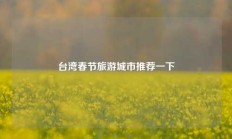 台湾春节旅游城市推荐一下