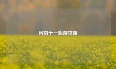 河南十一旅游攻略