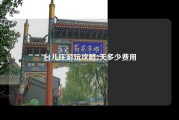 台儿庄游玩攻略2天多少费用