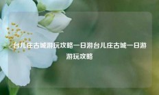 台儿庄古城游玩攻略一日游台儿庄古城一日游游玩攻略
