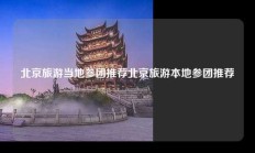北京旅游当地参团推荐北京旅游本地参团推荐