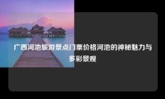 广西河池旅游景点门票价格河池的神秘魅力与多彩景观