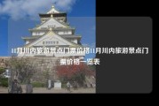 11月川内旅游景点门票价格11月川内旅游景点门票价格一览表
