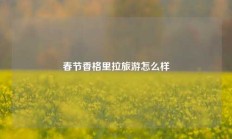 春节香格里拉旅游怎么样