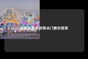 沈阳免费旅游景点门票价格表