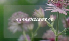 浙江海滩旅游景点门票价格表
