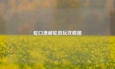 蛇口港邮轮游玩攻略图