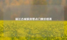 丽江古城旅游景点门票价格表