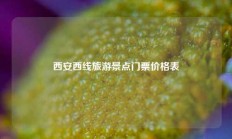 西安西线旅游景点门票价格表