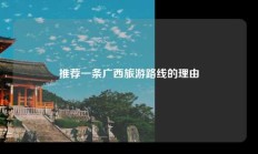 推荐一条广西旅游路线的理由