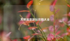 龙熙温泉游玩攻略大全