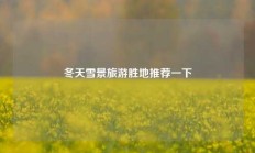 冬天雪景旅游胜地推荐一下