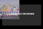 二日游旅游景点门票价格表最新