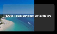 张家界十里画廊周边旅游景点门票价格多少