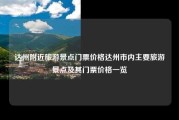 达州附近旅游景点门票价格达州市内主要旅游景点及其门票价格一览
