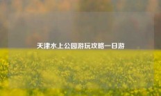 天津水上公园游玩攻略一日游