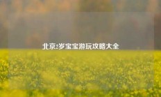 北京2岁宝宝游玩攻略大全