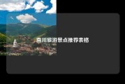 南川旅游景点推荐表格