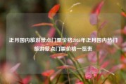正月国内旅游景点门票价格2023年正月国内热门旅游景点门票价格一览表