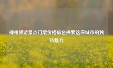 柳州旅游景点门票价格排名探索这座城市的独特魅力