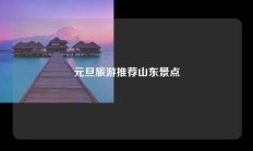 元旦旅游推荐山东景点