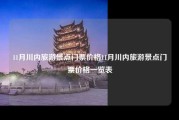 11月川内旅游景点门票价格11月川内旅游景点门票价格一览表