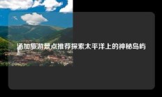 汤加旅游景点推荐探索太平洋上的神秘岛屿