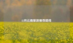 12月云南旅游推荐路线