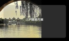三八旅游方案