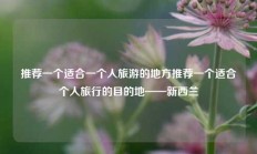 推荐一个适合一个人旅游的地方推荐一个适合个人旅行的目的地——新西兰