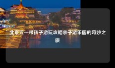 北京五一带孩子游玩攻略亲子游乐园的奇妙之旅