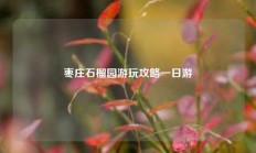 枣庄石榴园游玩攻略一日游