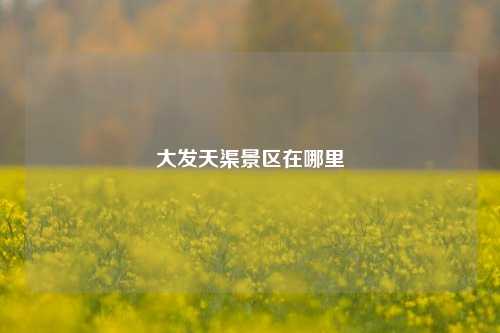 大发天渠景区在哪里