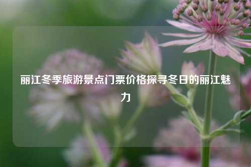 丽江冬季旅游景点门票价格探寻冬日的丽江魅力